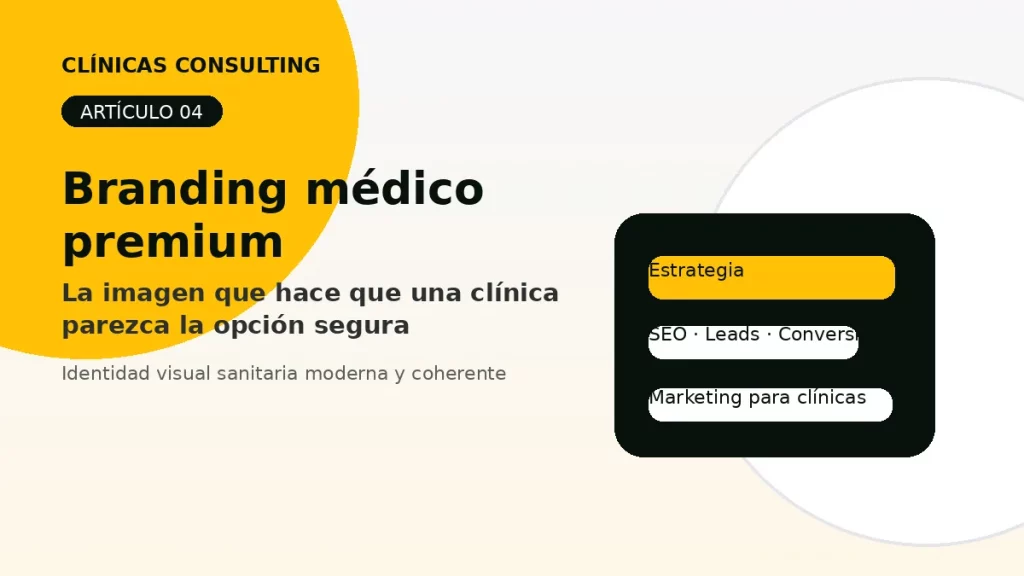 Branding médico premium: la imagen que hace que una clínica parezca la opción segura - marketing para clínicas