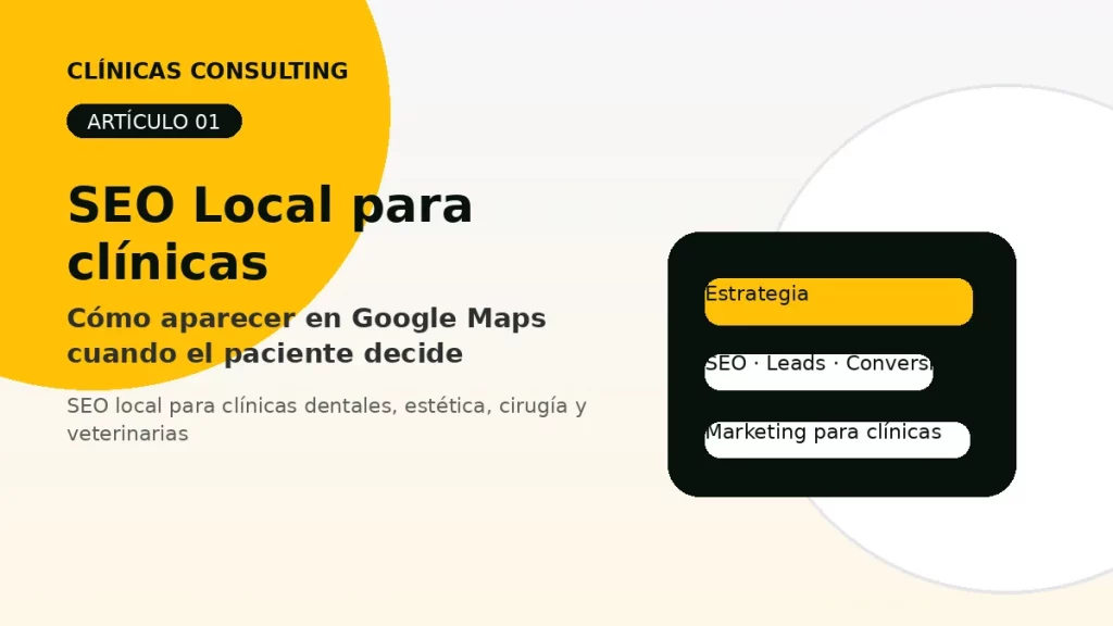 SEO Local para clínicas: cómo aparecer en Google Maps cuando el paciente decide - marketing para clínicas